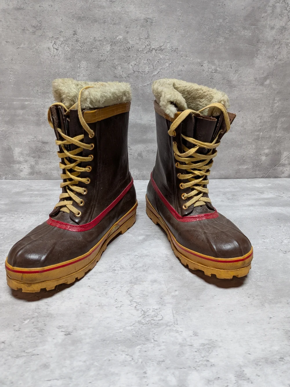 Vintage Rod & Gun Men's Size 12 Insulated Pac Boots Steel Shank Waterproof Wool